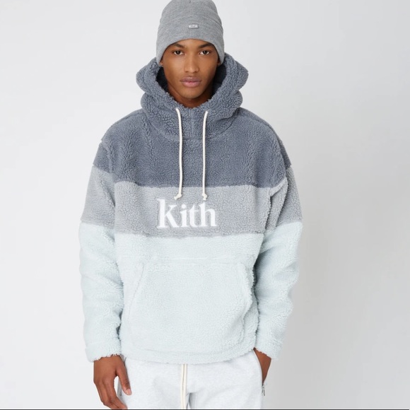 kith blue hoodie